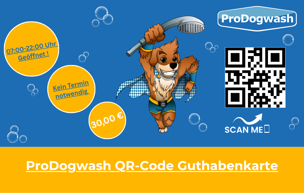 ProDogwash QR-Guthaben 30€ – digital & sofort einlösbar